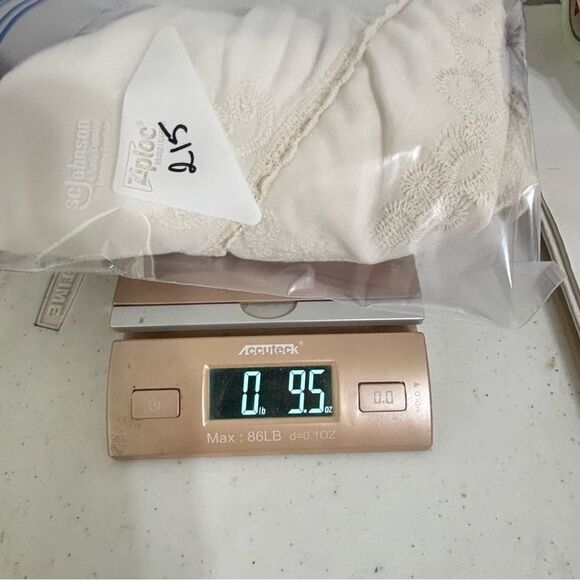 Democracy Cream Boho Lace M Top 3/4 Split Sleeve Embroidered CottageCore Romance - Picture 12 of 12